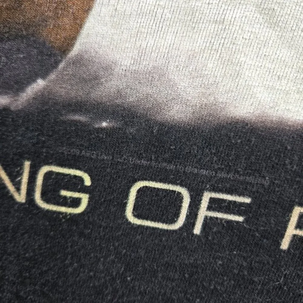VINTAGE Michael Jackson Large Black Thriller King Of Pop Graphic Y2K Tee‎